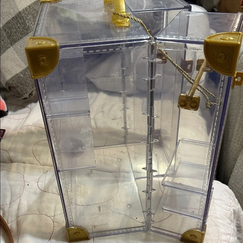 Rainbow Transparent Organizer with Gold Details